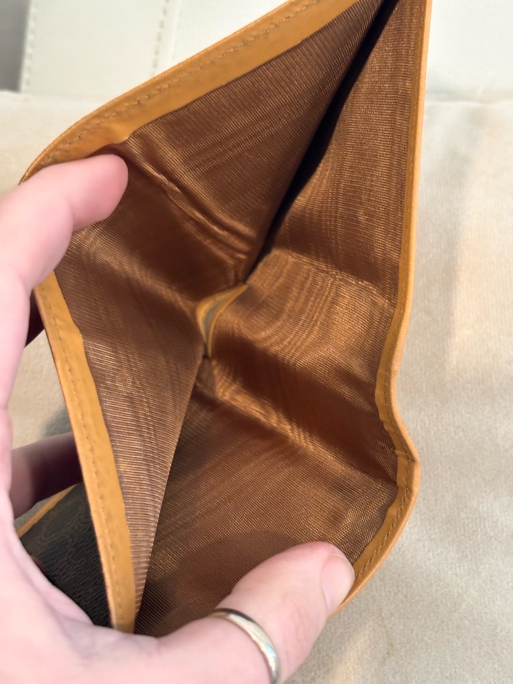CELINE Vintage Macadam Triomphe Brown Monogram Bi Fold Wallet - Picture 8 of 9